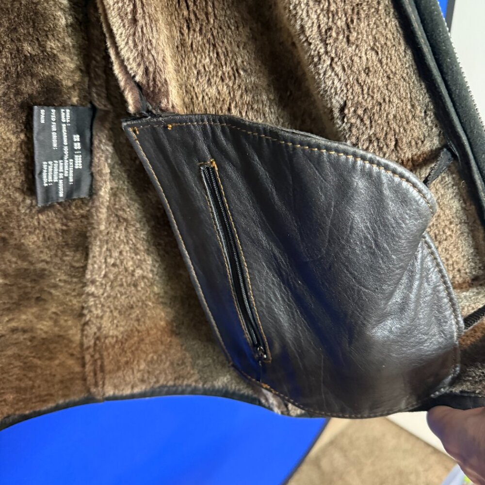 Andrew Marc Men's Shearling-lined Leather Jacket - LARGE - Picture 3 of 8